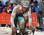 Jempy Drucker pendant les championnats du monde de cyclo-cross 2010